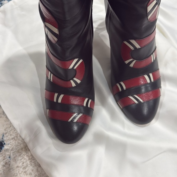 Gucci Black and Red Heeled Boots - Picture 5 of 7